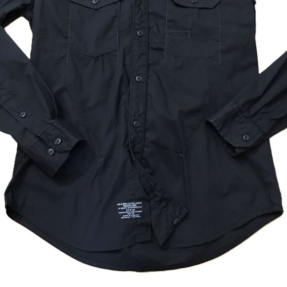 Jack & Jones Rain Shirt L/S Core Black Dress Shirt Men’s M - Picture 4 of 10